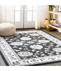 Cherie French Cottage Black/Cream 4 ft. x 6 ft. Area Rug