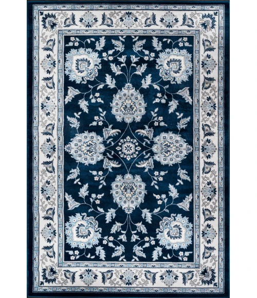 Cherie French Cottage Navy/Ivory 5 ft. x 8 ft. Area Rug