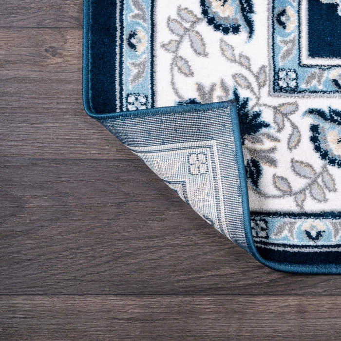 Cherie French Cottage Navy/Ivory 4 ft. x 6 ft. Area Rug