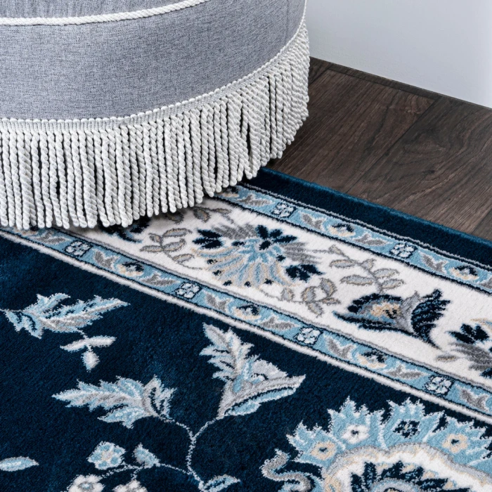 Cherie French Cottage Navy/Ivory 4 ft. x 6 ft. Area Rug