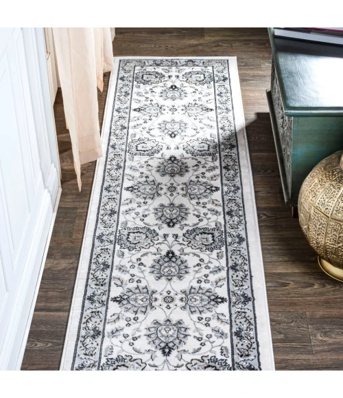 Cherie French Cottage Cream/Light Gray 2 ft. x 10 ft. Runner Rug