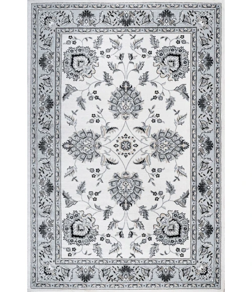 Cherie French Cottage Cream/Light Gray 3 ft. x 5 ft. Area Rug