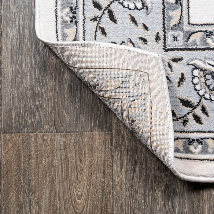 Cherie French Cottage Cream/Light Gray 5 ft. x 8 ft. Area Rug