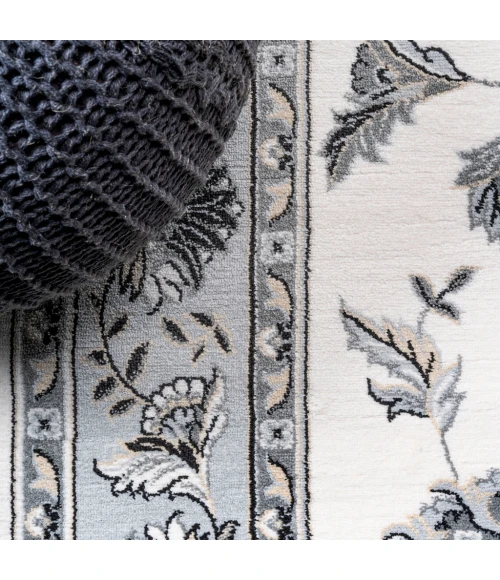 Cherie French Cottage Cream/Light Gray 2 ft. x 10 ft. Runner Rug