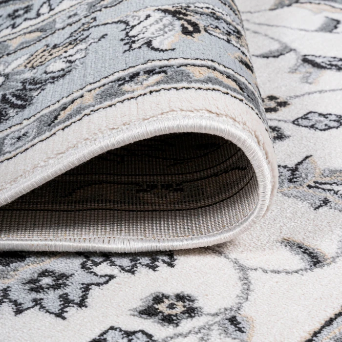 Cherie French Cottage Cream/Light Gray 5 ft. x 8 ft. Area Rug