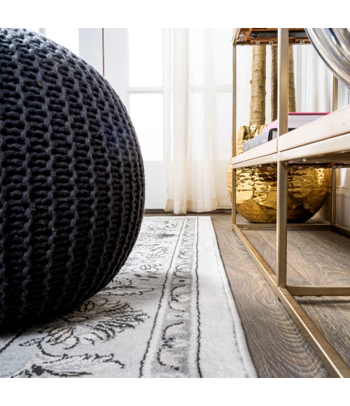 Cherie French Cottage Cream/Light Gray 2 ft. x 10 ft. Runner Rug