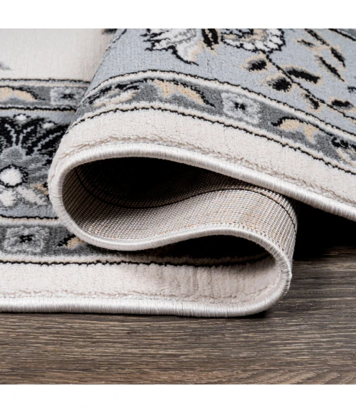 Cherie French Cottage Cream/Light Gray 2 ft. x 10 ft. Runner Rug