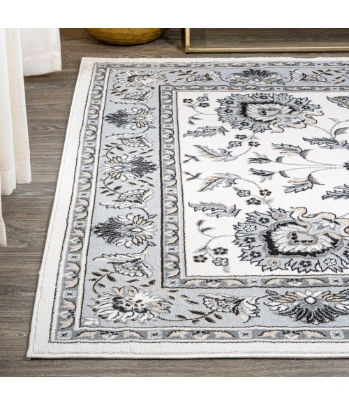 Cherie French Cottage Cream/Light Gray 3 ft. x 5 ft. Area Rug