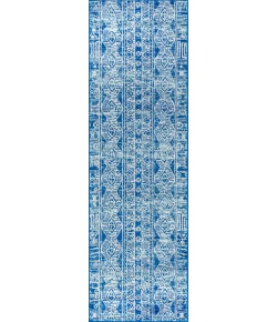 Jonathany Moroccan Hype MOH100A Blue/Gray Area Rug 2 ft. 3 in. X 8 ft. Runner