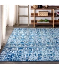 Modern Persian Boho Vintage Tribal Blue/Gray 4 ft. x 6 ft. Area Rug