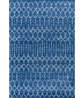 Moroccan HYPE Boho Vintage Diamond Blue/White 8 ft. x 10 ft. Area Rug