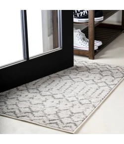Jonathany Moroccan Hype MOH101B Cream/Gray Area Rug 2 ft. X 3 ft. Rectangle