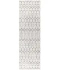 Moroccan HYPE Boho Vintage Diamond Cream/Gray 2 ft. x 10 ft. Runner Rug