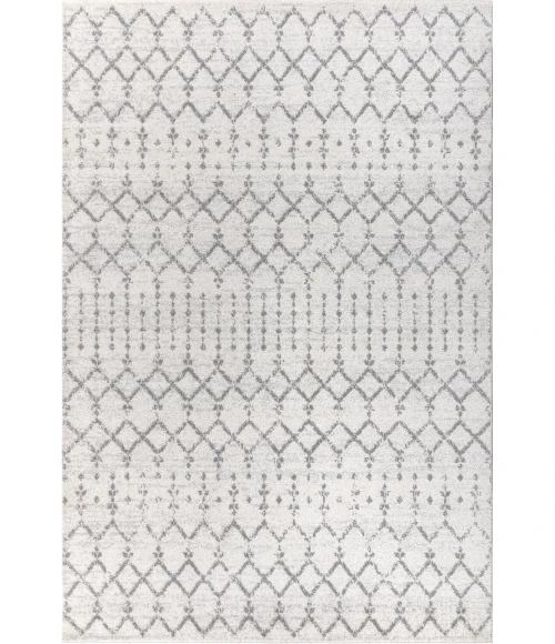 Moroccan HYPE Boho Vintage Diamond Cream/Gray 5 ft. x 8 ft. Area Rug