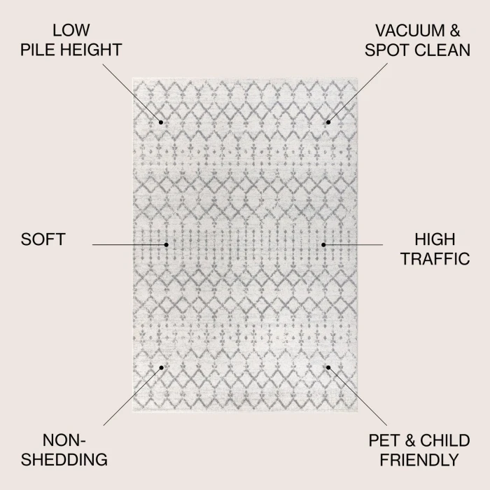 Jonathan Y MOROCCAN HYPE Cream MOH101B 12ft. X 18ft. Rect. Rug