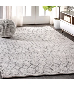 Jonathany Moroccan Hype MOH101B Cream/Gray Area Rug 5 ft. 3 in. X 7 ft. 7 in. Rectangle
