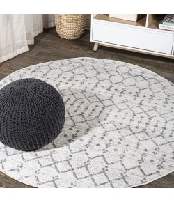 Jonathan Y MOROCCAN HYPE Cream MOH101B 3ft. Round Rug
