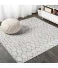 Moroccan HYPE Boho Vintage Diamond Cream/Gray 4' Square Area Rug