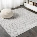 Jonathany Moroccan Hype MOH101B Cream/Gray Area Rug 5 ft. X 5 ft. Square