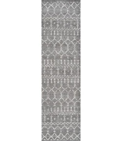 Jonathany Moroccan Hype MOH101C Gray/Ivory Area Rug 2 ft. 3 in. X 8 ft. Runner