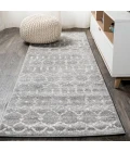 Moroccan HYPE Boho Vintage Diamond Gray/Ivory 2 ft. x 8 ft. Runner Rug