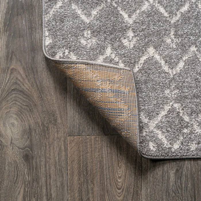 Moroccan HYPE Boho Vintage Diamond Gray/Ivory 3 ft. x 5 ft. Area Rug