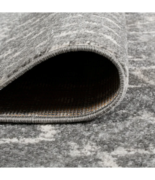 Moroccan HYPE Boho Vintage Diamond Gray/Ivory 2 ft. x 8 ft. Runner Rug