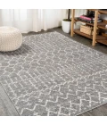 Moroccan HYPE Boho Vintage Diamond Gray/Ivory 3 ft. x 5 ft. Area Rug