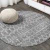 Jonathany Moroccan Hype MOH101C Gray/Ivory Area Rug 5 ft. X 5 ft. Round