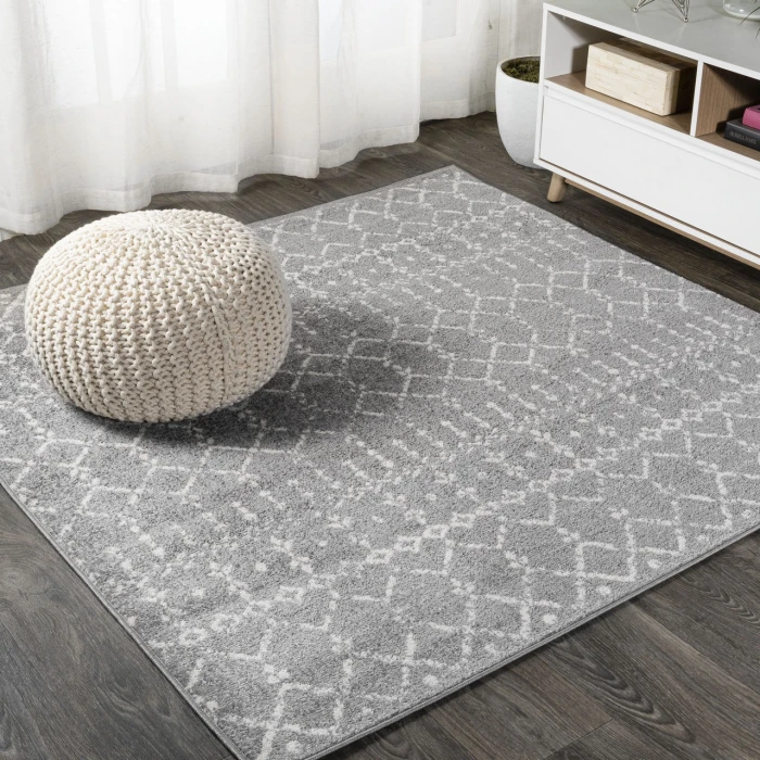 Jonathan Y MOROCCAN HYPE Gray MOH101C 4ft. Square Rug