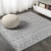 Jonathany Moroccan Hype MOH101C Gray/Ivory Area Rug 5 ft. X 5 ft. Square
