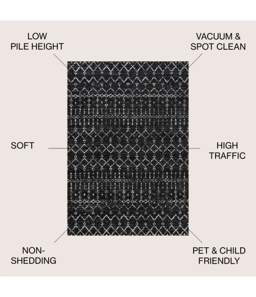 Jonathan Y MOROCCAN HYPE Black MOH101D 10ft. X 14ft. Rect. Rug