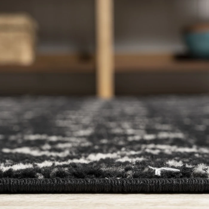 Jonathan Y MOROCCAN HYPE Black MOH101D 6ft. Round Rug