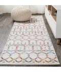Moroccan HYPE Boho Vintage Diamond Ivory/Multi 2 ft. x 8 ft. Runner Rug