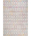 Moroccan HYPE Boho Vintage Diamond Ivory/Multi 5 ft. x 8 ft. Area Rug