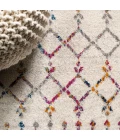Moroccan HYPE Boho Vintage Diamond Ivory/Multi 5 ft. x 8 ft. Area Rug