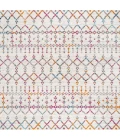 Moroccan HYPE Boho Vintage Diamond Ivory/Multi 5' Square Area Rug