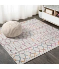 Moroccan HYPE Boho Vintage Diamond Ivory/Multi 5' Square Area Rug