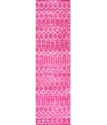 Moroccan HYPE Boho Vintage Diamond Fuchsia/Ivory 2 ft. x 8 ft. Runner Rug