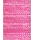 Moroccan HYPE Boho Vintage Diamond Fuchsia/Ivory 8 ft. x 10 ft. Area Rug