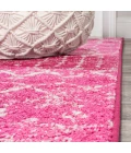 Moroccan HYPE Boho Vintage Diamond Fuchsia/Ivory 8 ft. x 10 ft. Area Rug