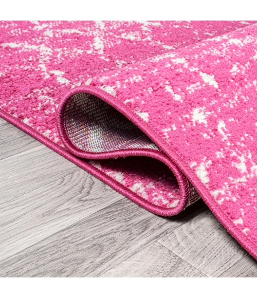 Moroccan HYPE Boho Vintage Diamond Fuchsia/Ivory 2 ft. x 8 ft. Runner Rug