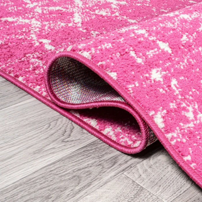 Moroccan HYPE Boho Vintage Diamond Fuchsia/Ivory 2 ft. x 8 ft. Runner Rug