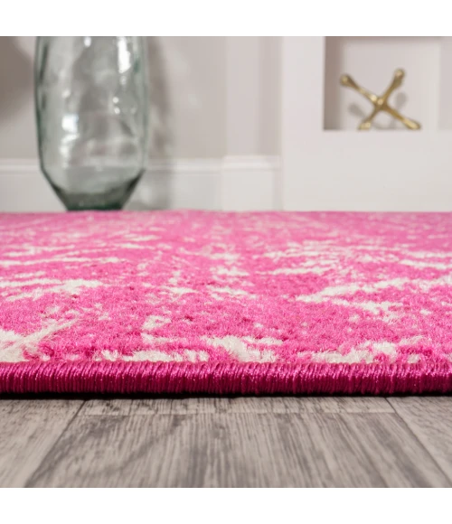 Moroccan HYPE Boho Vintage Diamond Fuchsia/Ivory 2 ft. x 8 ft. Runner Rug