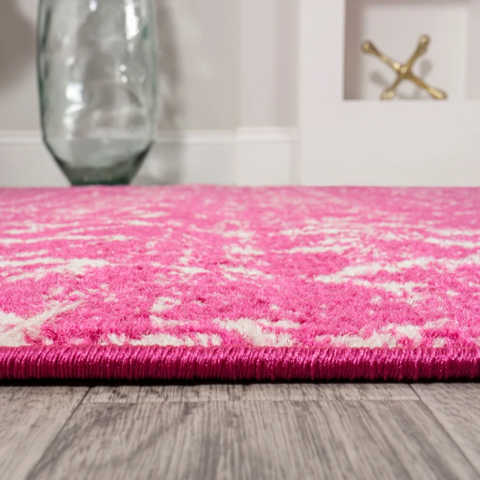 Moroccan HYPE Boho Vintage Diamond Fuchsia/Ivory 2 ft. x 8 ft. Runner Rug