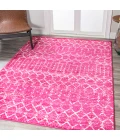 Moroccan HYPE Boho Vintage Diamond Fuchsia/Ivory 8 ft. x 10 ft. Area Rug