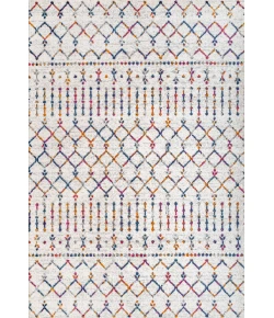 Jonathany Moroccan Hype MOH101H Cream/Multi Area Rug 5 ft. 3 in. X 7 ft. 7 in. Rectangle