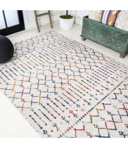 Jonathany Moroccan Hype MOH101H Cream/Multi Area Rug 5 ft. 3 in. X 7 ft. 7 in. Rectangle