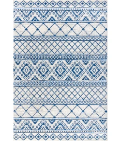 Jonathany Moroccan Hype MOH103A Cream/Blue Area Rug 3 ft. X 5 ft. Rectangle