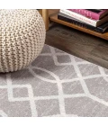 Asilah Ogee Fretwork Dark Gray/Cream 2 ft. x 8 ft. Runner Rug
